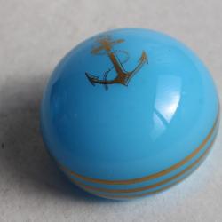 BACCARAT presse-papiers clipboard  cristal bleu opaline marine