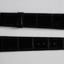 MONTEGA Bracelet pour montre croco noir 19 mm