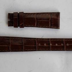 PATEK PHILIPPE Bracelet montre cuir brun 21 mm