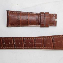 PATEK PHILIPPE Bracelet montre cuir brun 21 mm