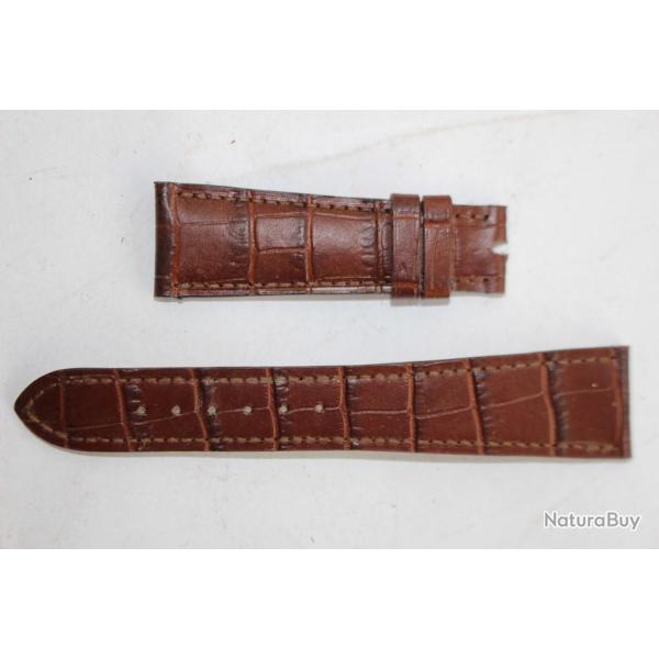 PATEK PHILIPPE Bracelet montre cuir brun 21 mm