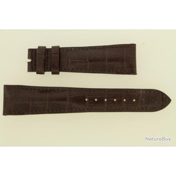 PATEK PHILIPPE Bracelet montre cuir brun 21 mm