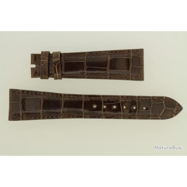 PATEK PHILIPPE Bracelet montre cuir brun 21 mm