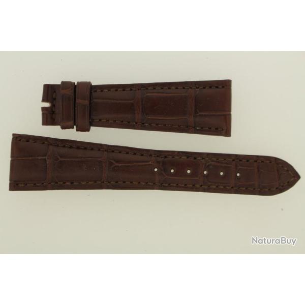 PATEK PHILIPPE Bracelet montre cuir brun 22 mm