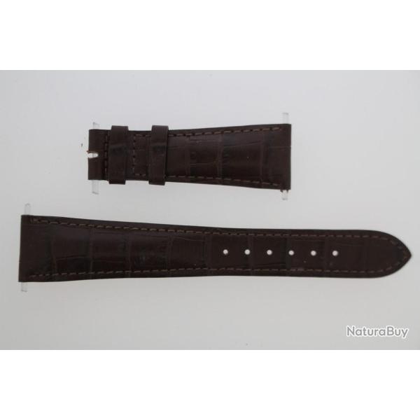 PATEK PHILIPPE Bracelet montre cuir brun 21 mm