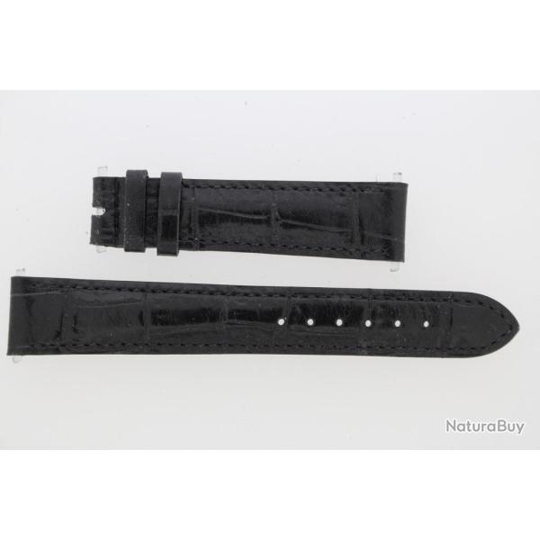 PATEK PHILIPPE Bracelet montre cuir noir 16 mm