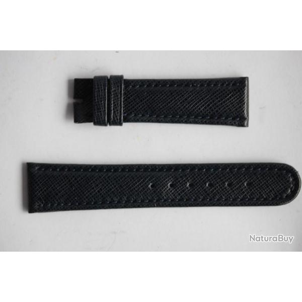 VIANNEY HALTER Bracelet pour montre cuir bleu fonc� 20 mm