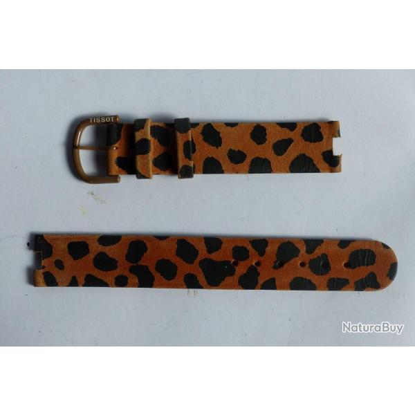 Bracelet pour montre TISSOT motifs l�opard 16 mm + boucle
