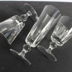 Saint Louis 3 verres cristal modèle Jersey