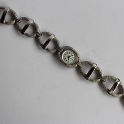 Montre bijoux argent Swiss Design 1970