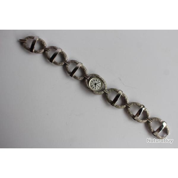 Montre bijoux argent Swiss Design 1970