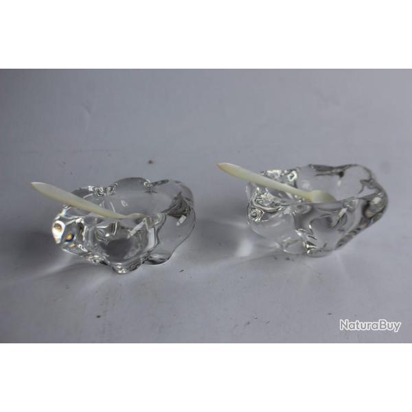 DAUM paire de sali�res en cristal Art de la table