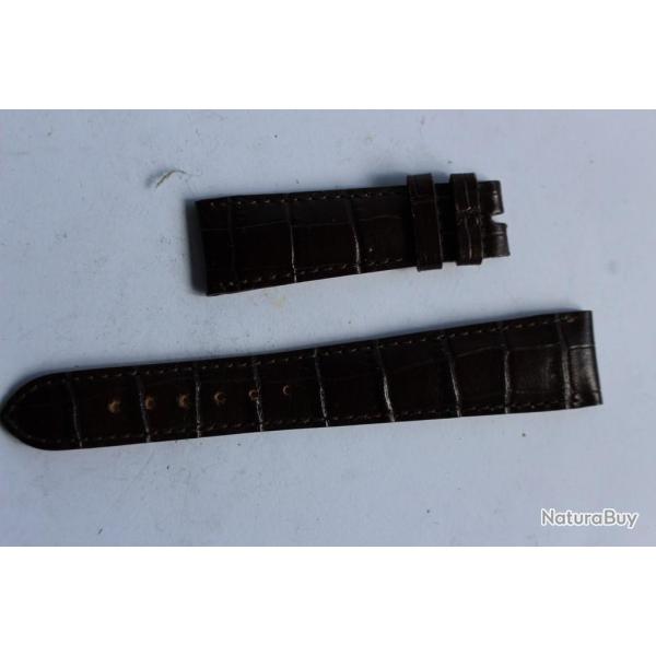 PATEK PHILIPPE Bracelet montre cuir brun 20 mm