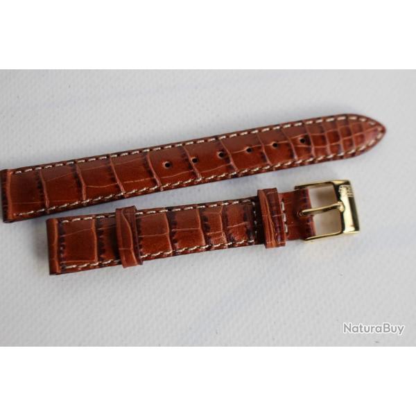 FREDERIQUE CONSTANT Bracelet montre cuir brun 16 mm