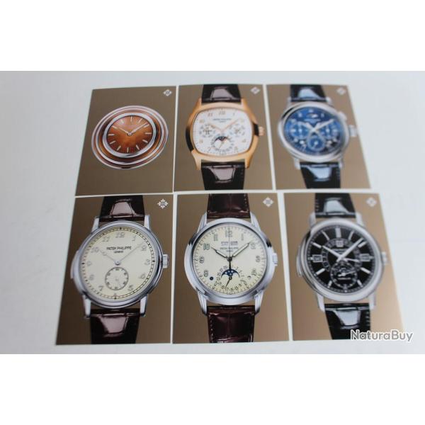 PATEK PHILIPPE 6 cartes postales mod�les de montres