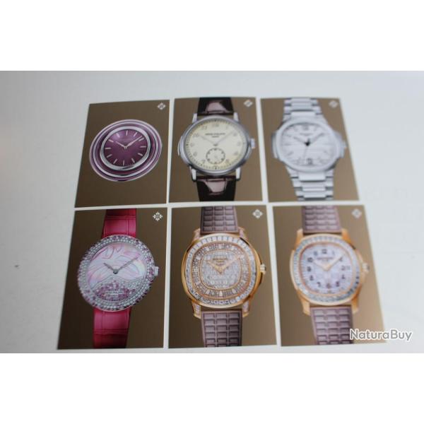 PATEK PHILIPPE 6 cartes postales mod�les de montres