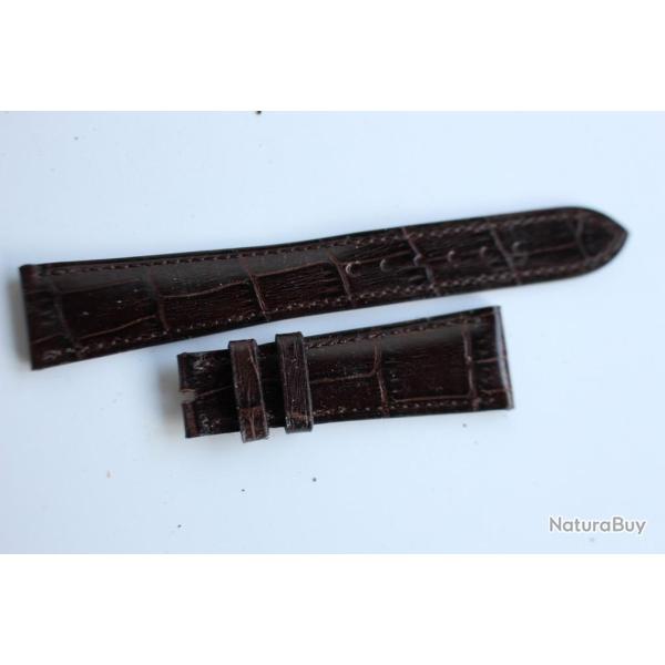 PATEK PHILIPPE Bracelet montre cuir brun 21 mm