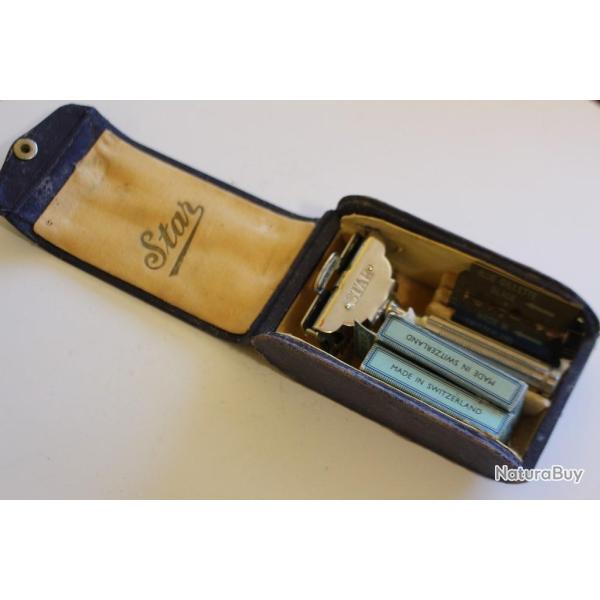 Ancien rasoir STAR + lames + �tui