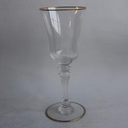 BACCARAT Grand verre cristal VIenne liseré or