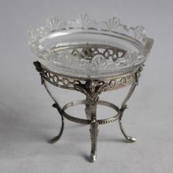 Salière argent et cristal Victoires ailées