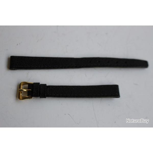 Bracelet pour montre COLLET cuir noir 10 mm