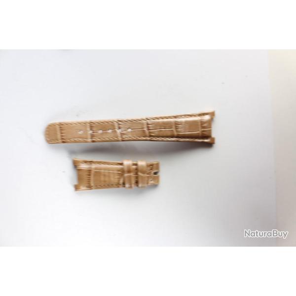PATEK PHILIPPE Bracelet montre cuir caramel 21 mm