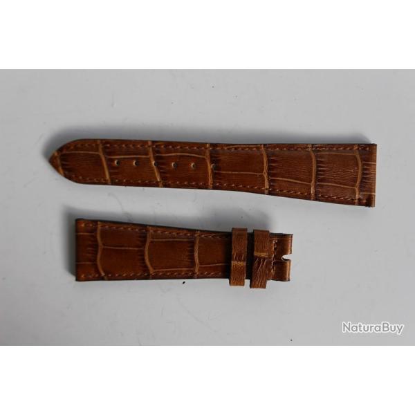 PATEK PHILIPPE Bracelet montre cuir brun clair 22 mm