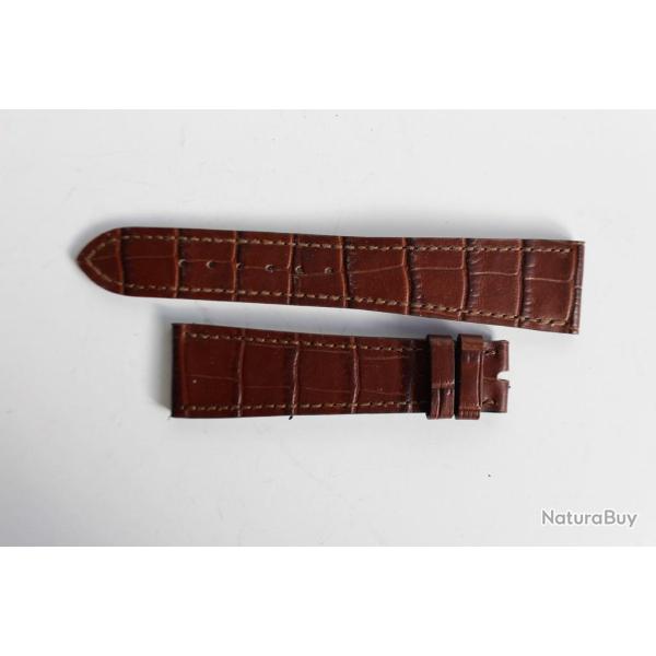 PATEK PHILIPPE Bracelet montre cuir brun 21 mm