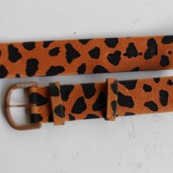 Bracelet pour montre TISSOT motifs léopard 16 mm + boucle