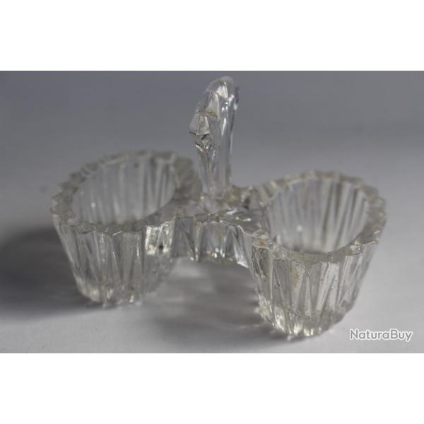 Sali�re ancienne cristal moul� Art de la table