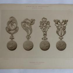 Estampe Boitiers de montres André METHEY Art nouveau