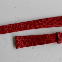 PATEK PHILIPPE Bracelet montre femme cuir rouge 14 mm