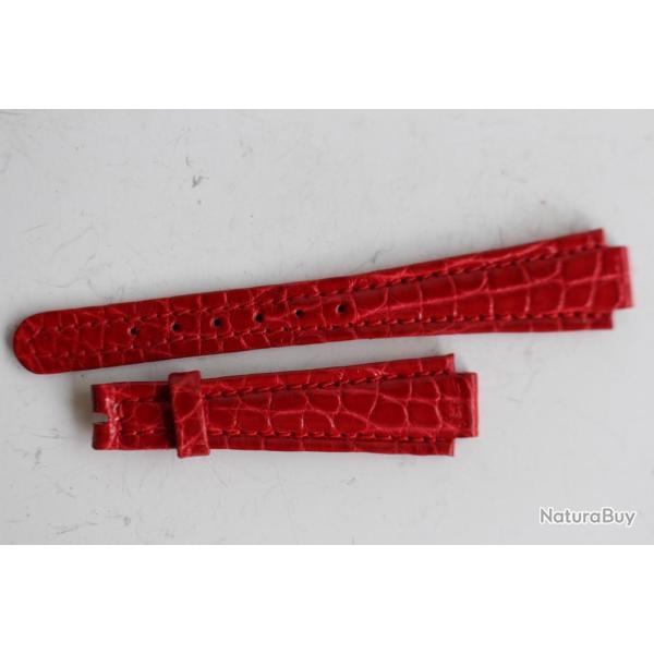 PATEK PHILIPPE Bracelet montre femme cuir rouge 11 mm