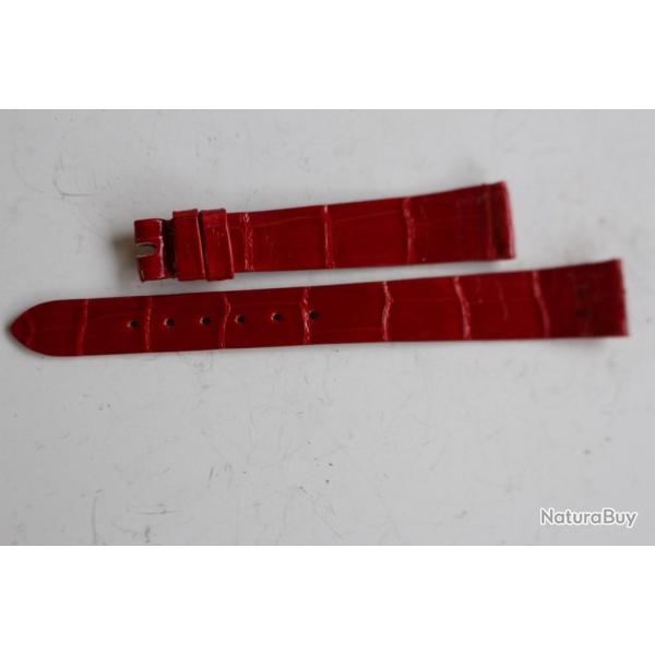 PATEK PHILIPPE Bracelet montre femme cuir rouge 14 mm