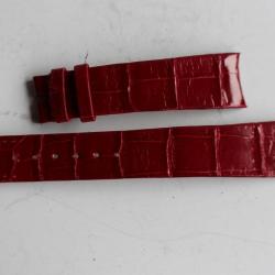 PATEK PHILIPPE Bracelet montre cuir rouge 17 mm