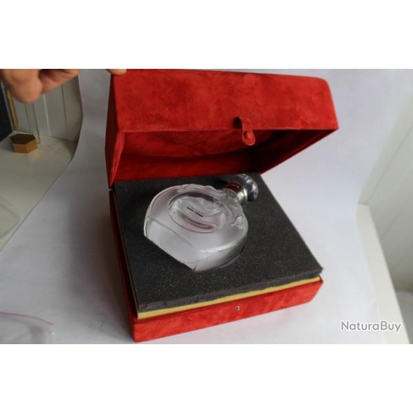 LALIQUE rare Carafe cristal Cognac Ch�teau Paulet