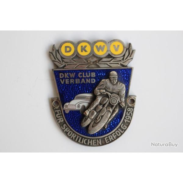 Insigne automobile moto DKWV club verband 1958