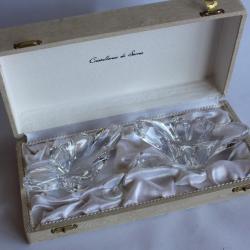 Paire de saleron cristal Sèvres saliere