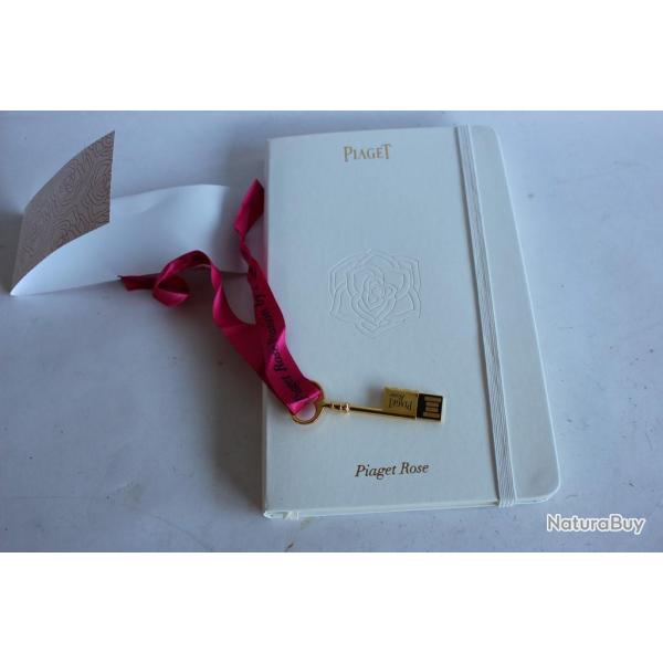 PIAGET montre et bijoux Rose Carnet MOLESKINE + clef USB plaqu� or