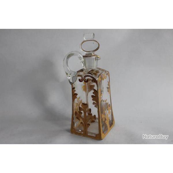 Carafe cristal �maill� or Art nouveau
