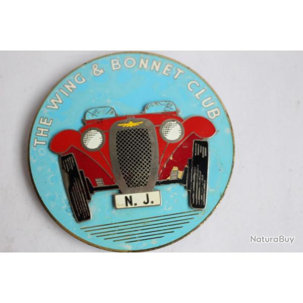 Insigne automobile THE WING & BONNET CLUB USA NEW JERSEY 1960/70