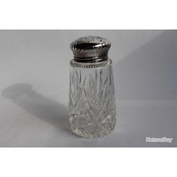 Saupoudreuse argent et cristal Allemagne argenterie art de la table