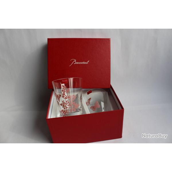 Paire de verres Gobelets BACCARAT Poetic Garden rose