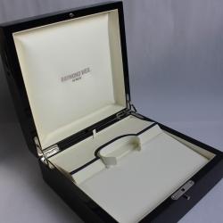 Grand écrin pour montre RAYMOND WEIL bois laqué bleu horlogerie