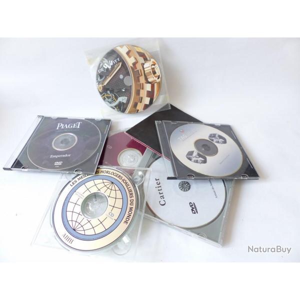 Lot de 8 DVD montres Piaget - Dior - TAGHeuer - Cartier......