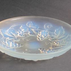 Coupe verre opalescent Vignes CESARI France Art déco