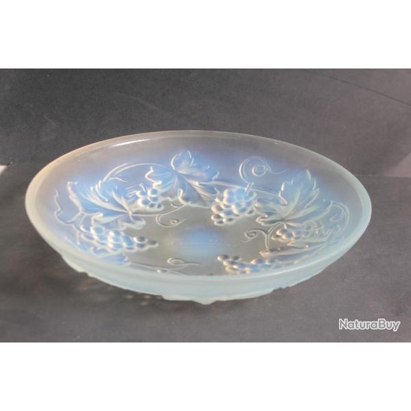 Coupe verre opalescent Vignes CESARI France Art d�co