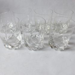 DAUM 7 Verres cristal Bleneau
