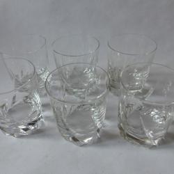 DAUM 6 Verres cristal Bleneau