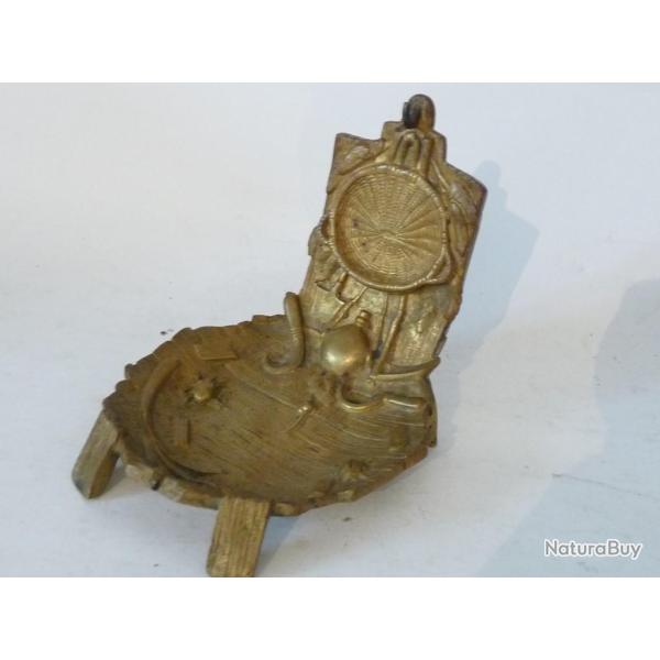 Porte montre de gousset bronze Art nouveau